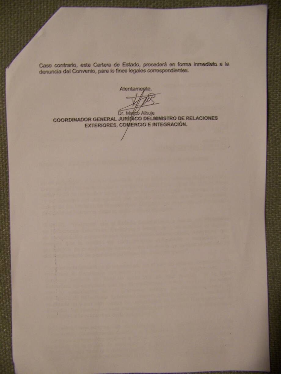 Ministeria de Relaciones Exteriores, Comercio e Integración 